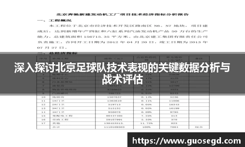 深入探讨北京足球队技术表现的关键数据分析与战术评估